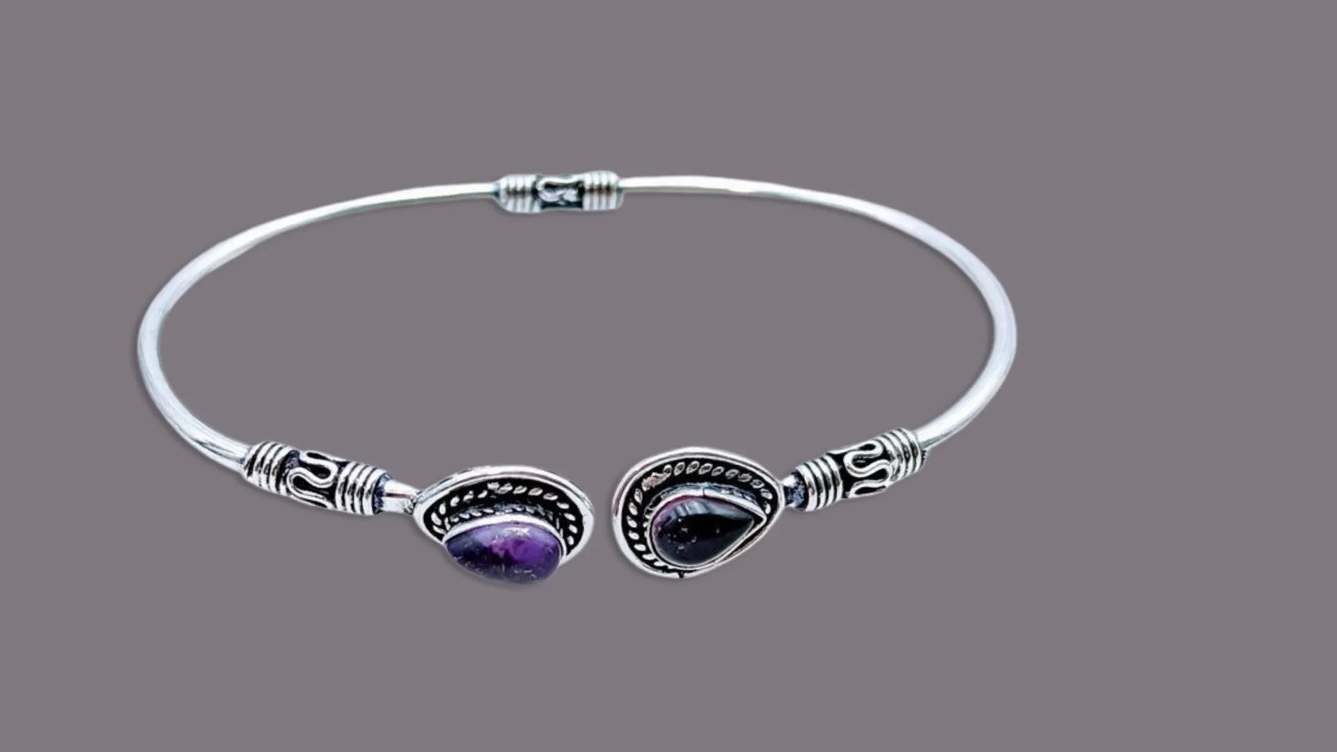 Amethyst - Cuff bracelet