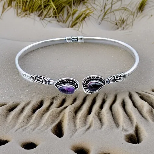 Amethyst - Cuff bracelet