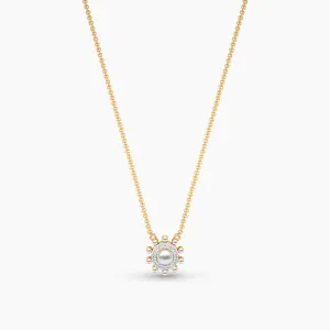 Charming Diamond Pearl Necklace