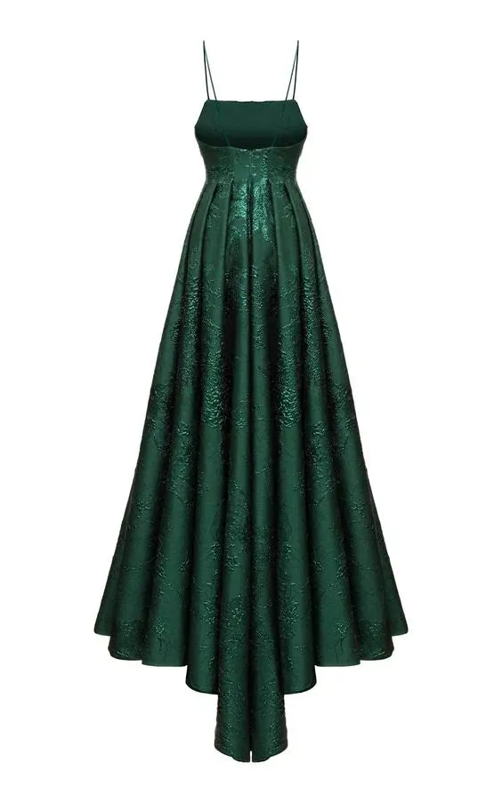 Charming Green A-Line Spaghetti Straps Classy Evening Party Dress Prom Dress Wholesale