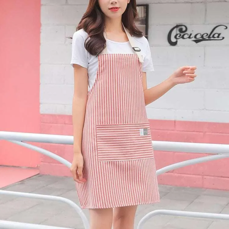 Charming Striped Kawaii Apron