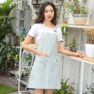 Charming Striped Kawaii Apron
