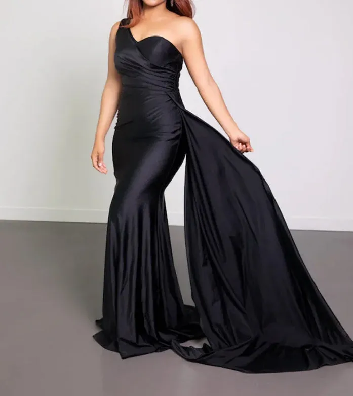Dress Elegant Satin One Shoulder Bridesmaid Dress Charming Evening Party Dress