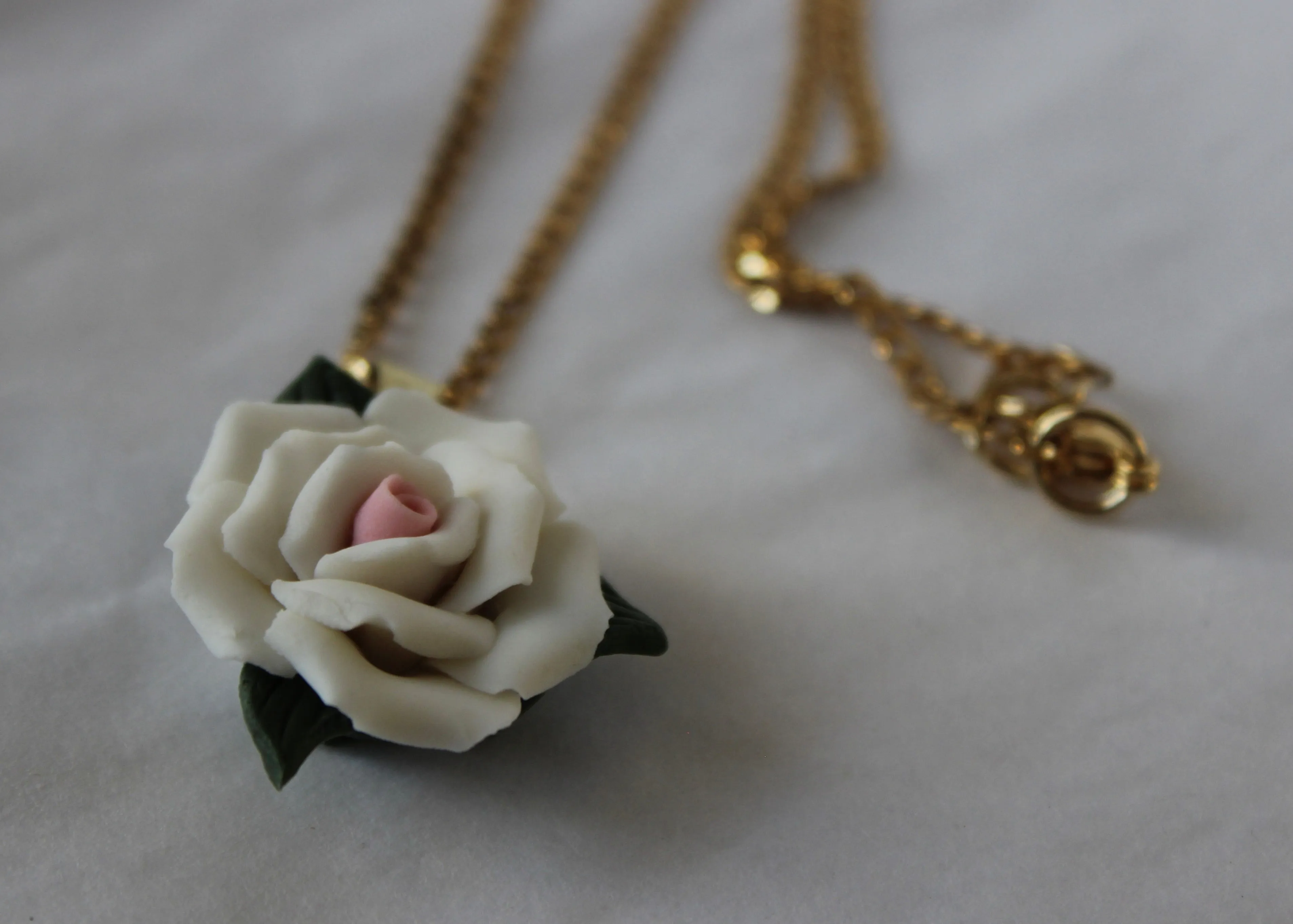 Gold Chain Necklaces with Crystal Charms