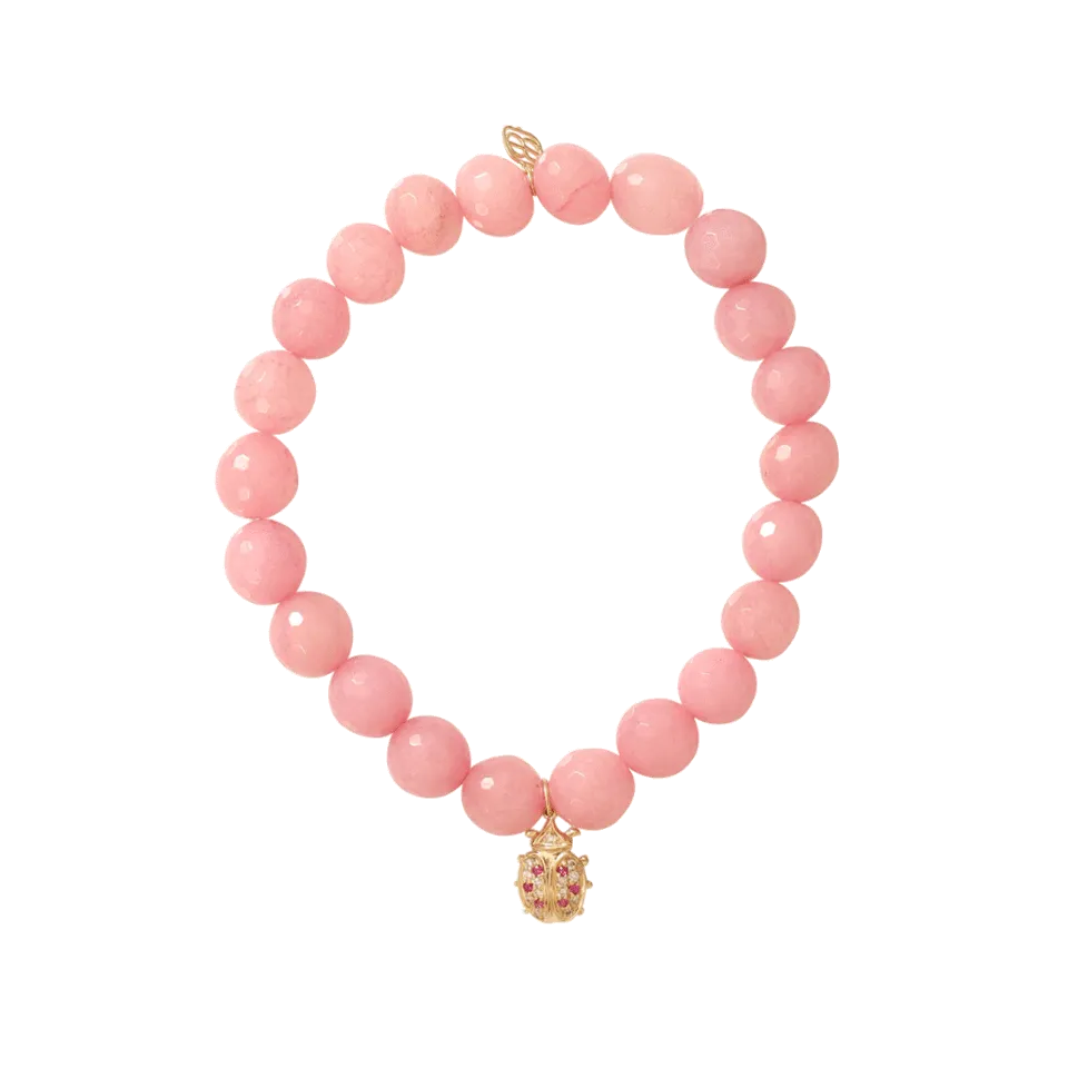 Lady Bug Beaded Bracelet