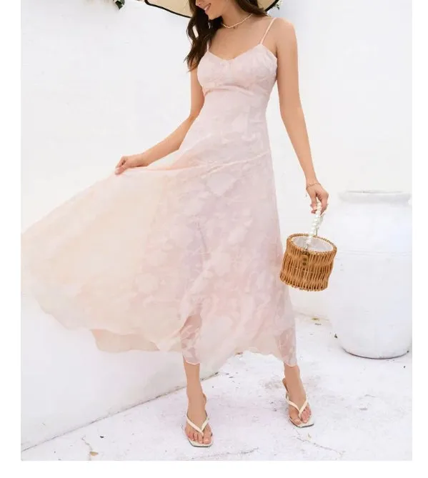 Lilac Spaghetti Straps Elegant Long Party Dress Charming Evening Dress Formal Dress