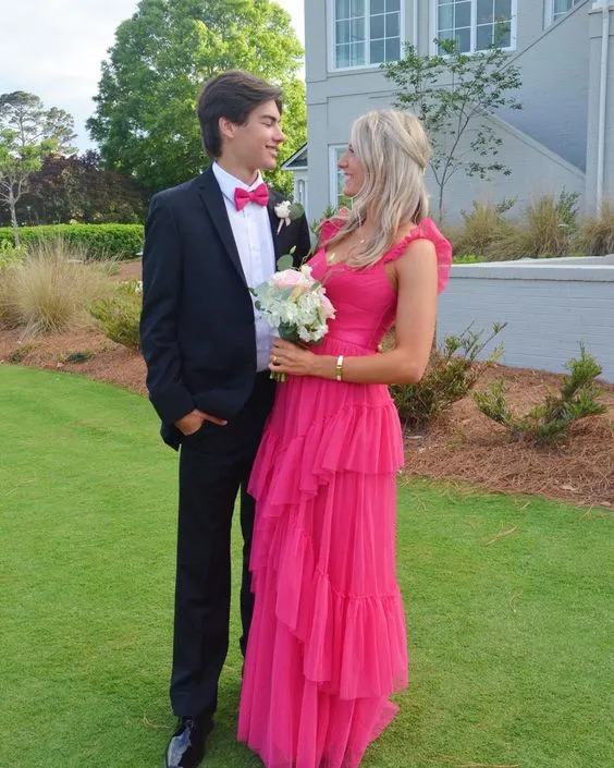 Long Prom Dresses Tulle Formal Evening Dress Charming Party Dress