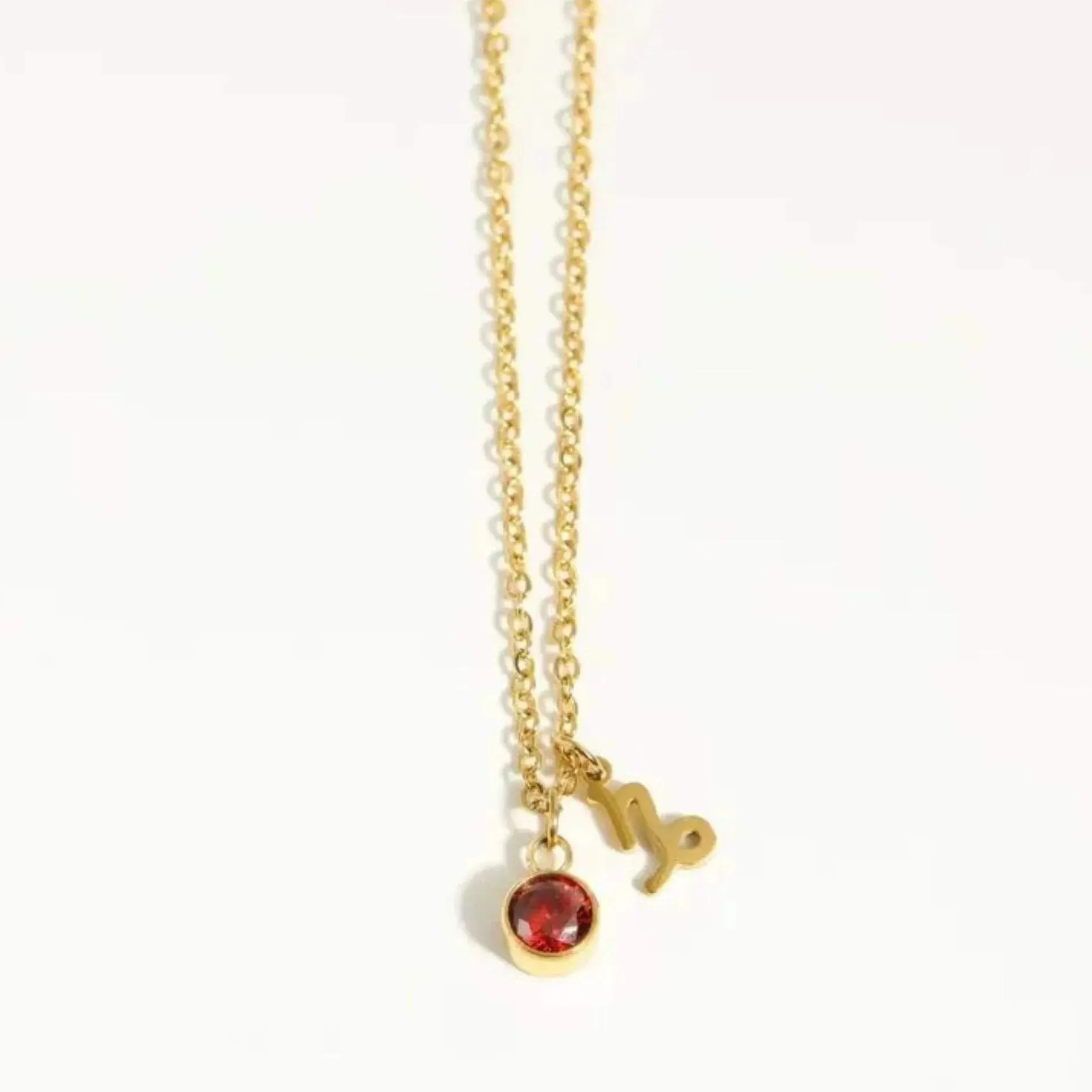 Love Waterproof January & Capricorn Necklace Gold Plating