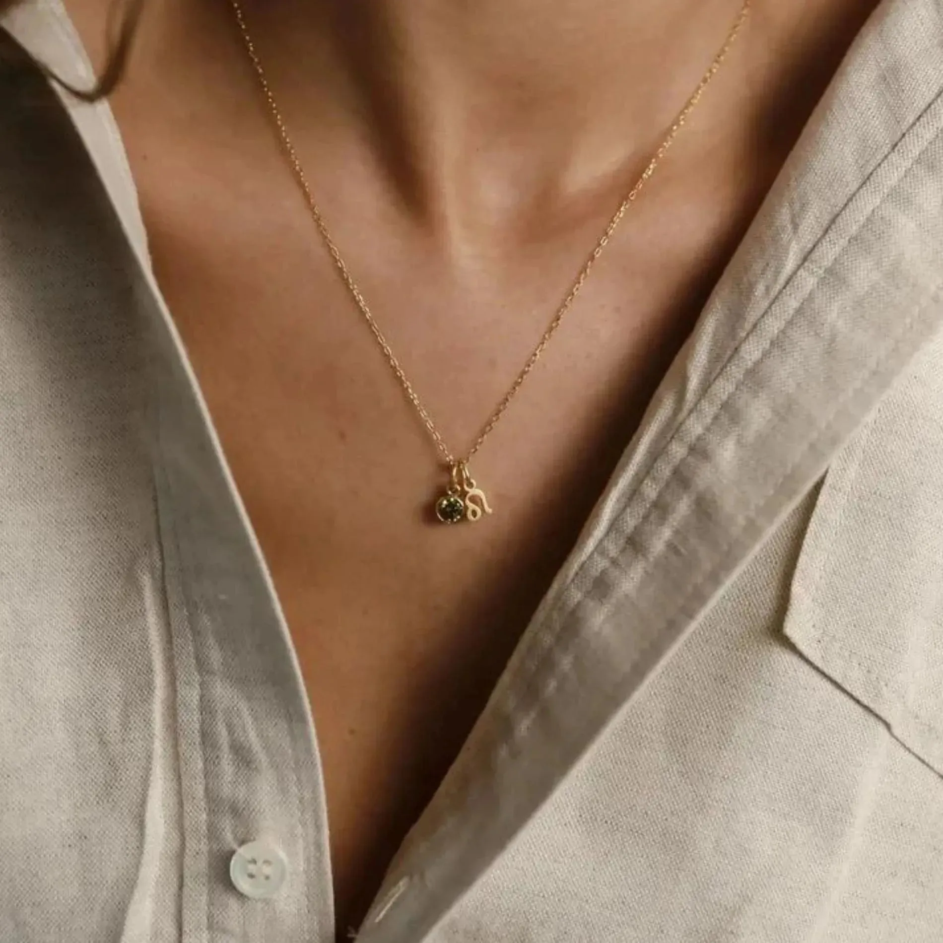 Love Waterproof January & Capricorn Necklace Gold Plating