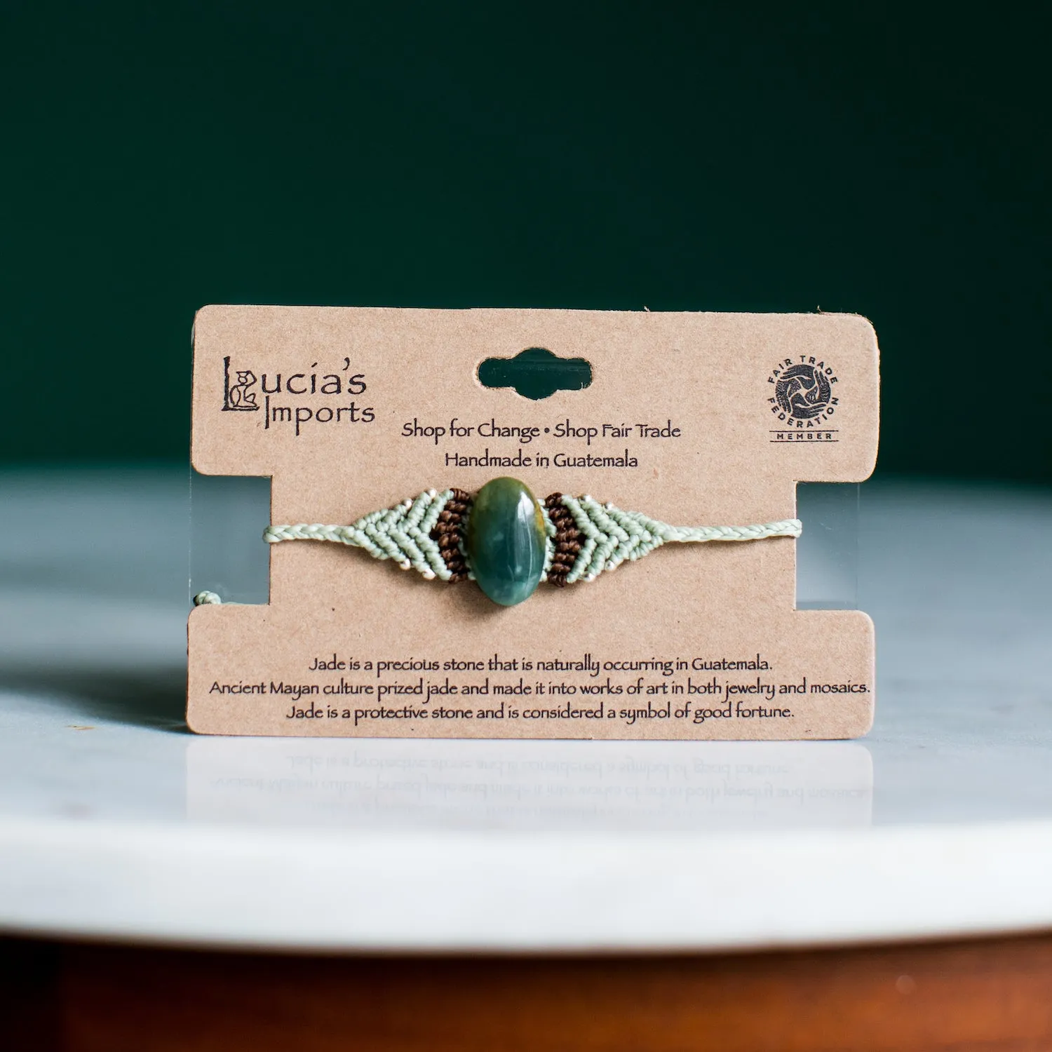 Macrame Jade Bracelet