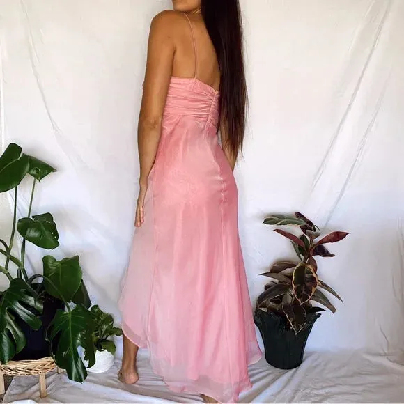 Pink Mermaid Off Shoulder Formal Dress Charming Evening Party Dress