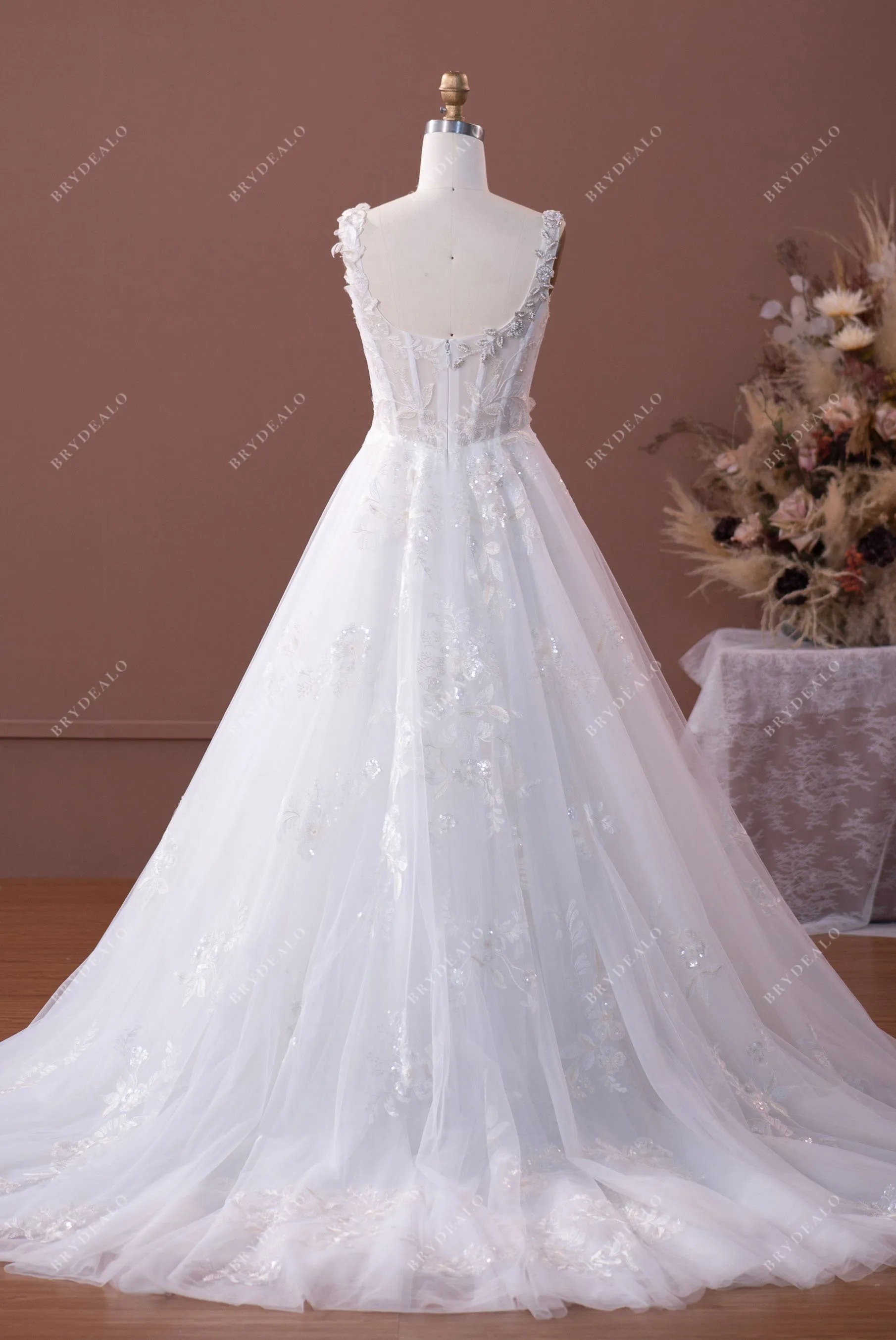Romantic Princess Wedding Dress with Glimmering Beading