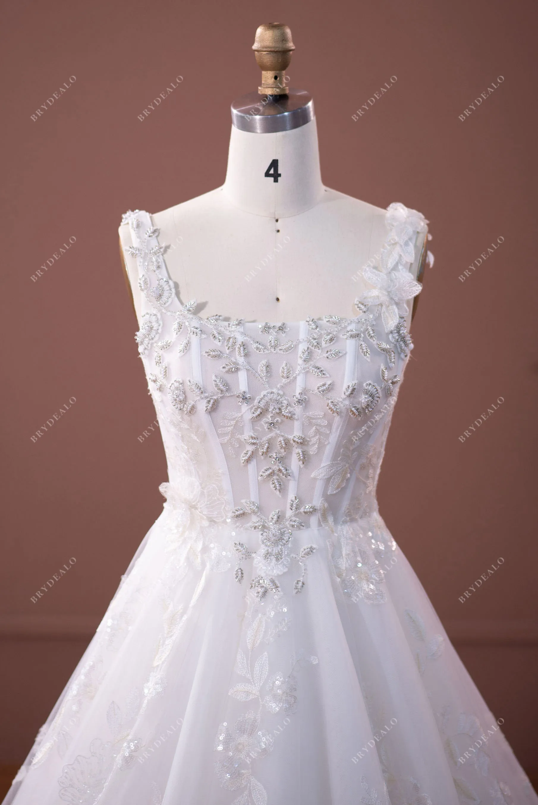 Romantic Princess Wedding Dress with Glimmering Beading