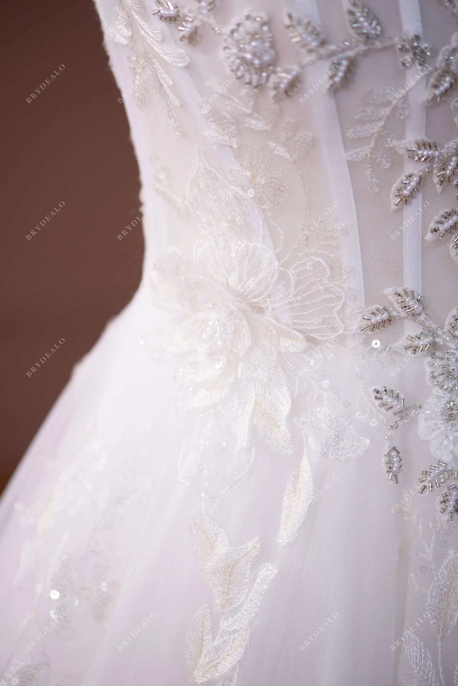 Romantic Princess Wedding Dress with Glimmering Beading