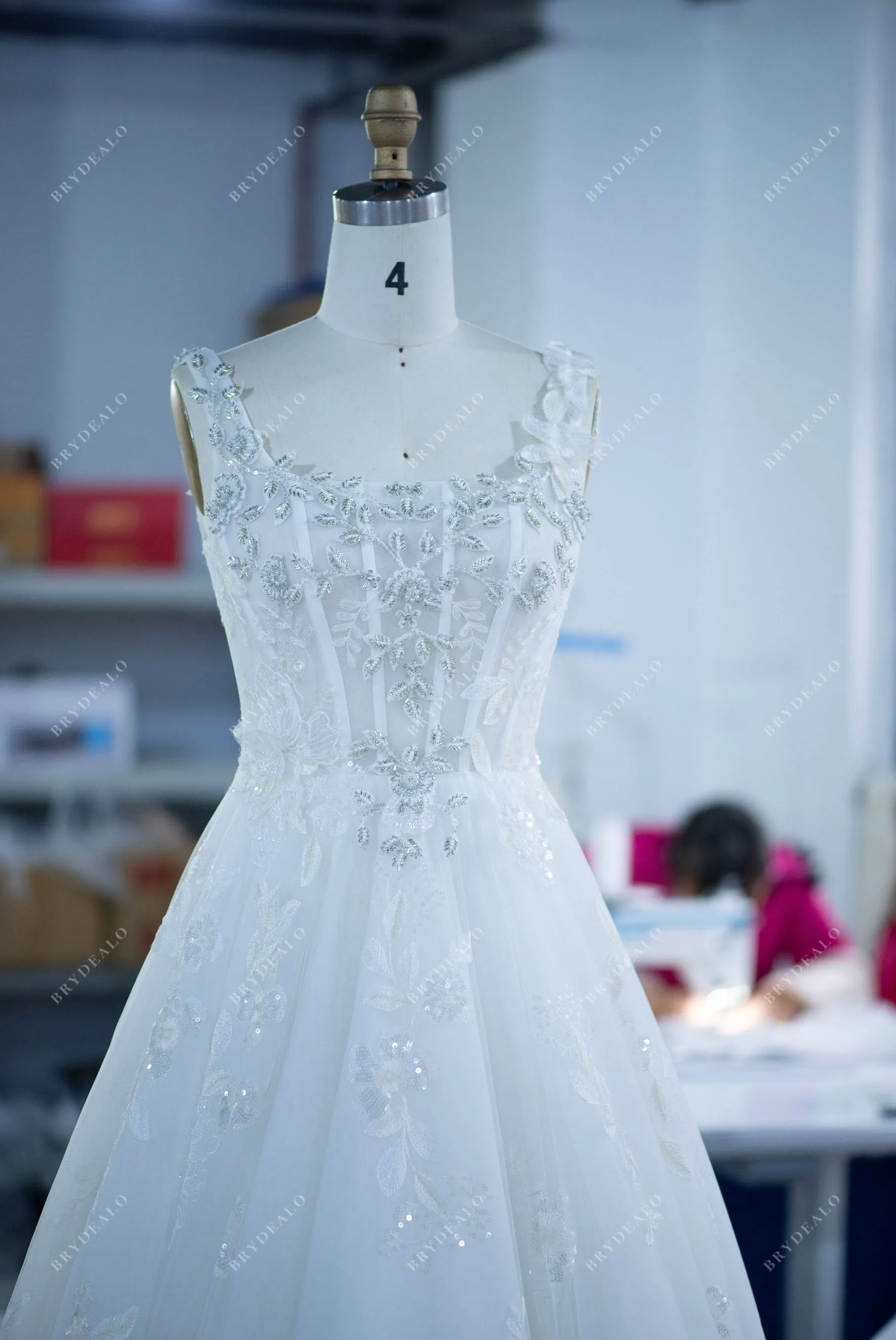 Romantic Princess Wedding Dress with Glimmering Beading