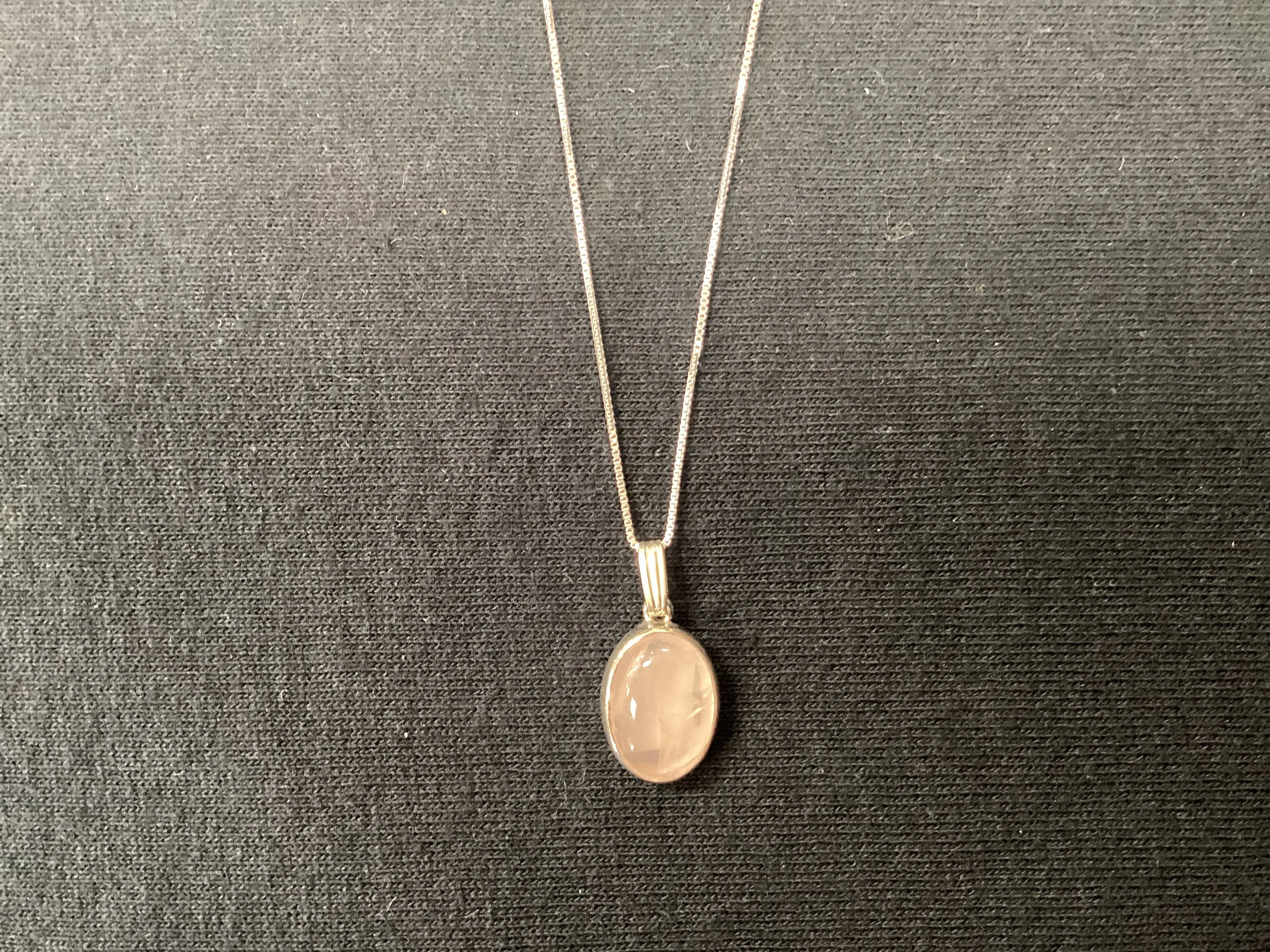 Rose Quartz/Silver Necklace