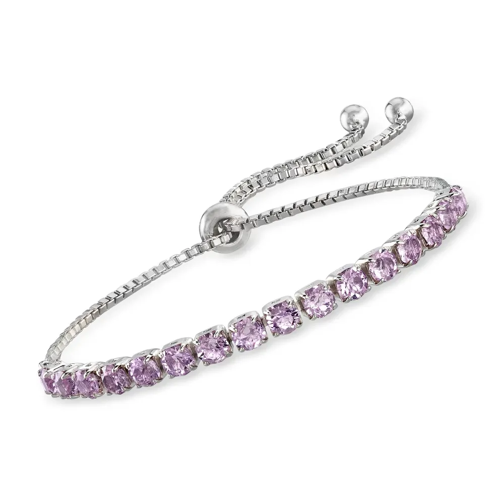 Signature Adjustable Bolo Bracelet in Amethyst Crystalline