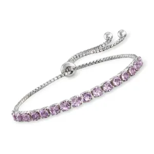 Signature Adjustable Bolo Bracelet in Amethyst Crystalline