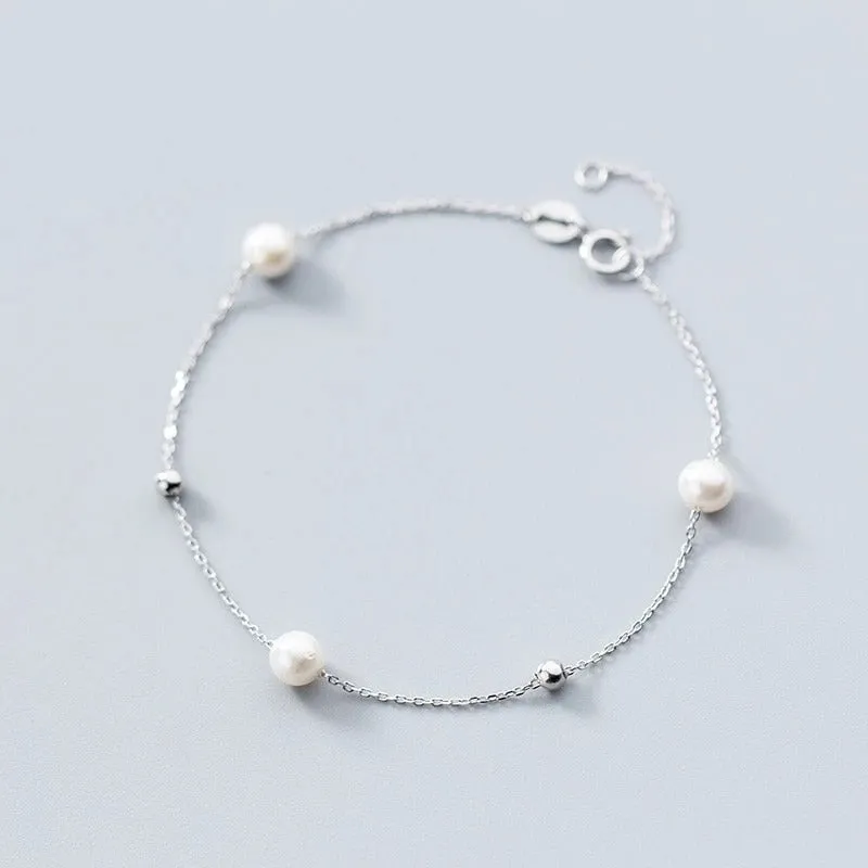 Temperament Beads Synthetic Pearl Bracelet