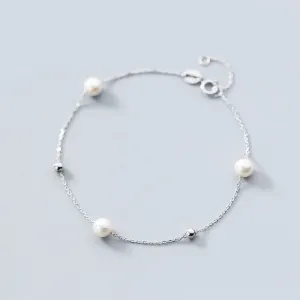 Temperament Beads Synthetic Pearl Bracelet