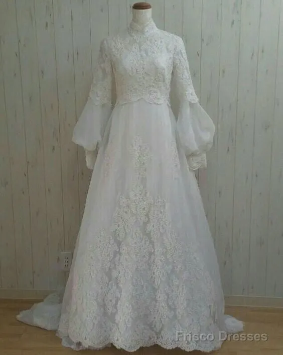 White Lace Prom Dress , Charming Prom Dress